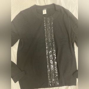 J crew sweater with sparkles down the middle